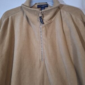 Men's Beige Zip-Up Sweater